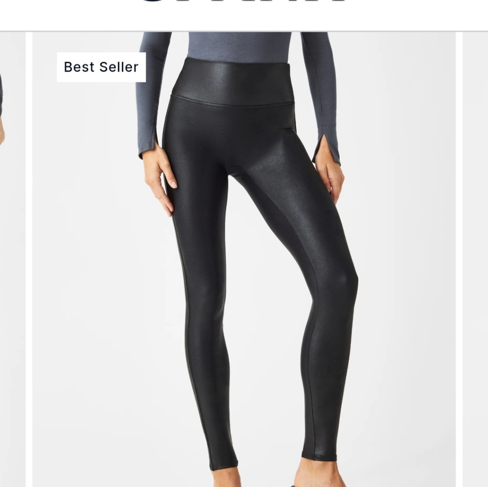 NEVER WORN Spanx faux leather pants